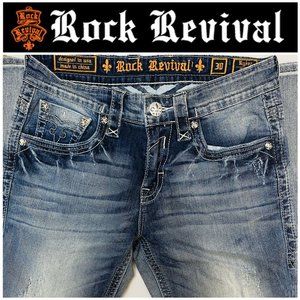 Rock Revival Men's 30X31 Ryker Boot Jeans